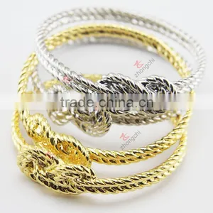 New Alloy Silver Color and Gold Color Bangle Bracelet thumbnail-1