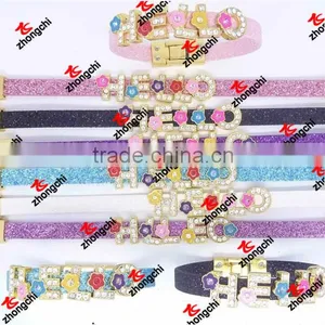 8mm PU Spark Glitter Leather Straps for Bracelets Gifts (SGL51111) thumbnail-1