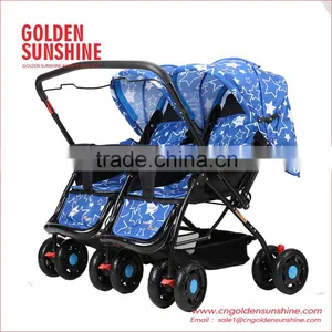 Twins Baby Stroller/Baby Pushchair/Baby Pram/Baby Carriage For Sit And Lay thumbnail-6