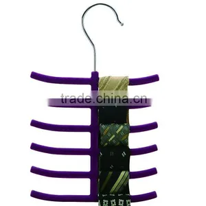 Velvet Hanger Collection Tie Hangers,Flocked Belt Rack thumbnail-5