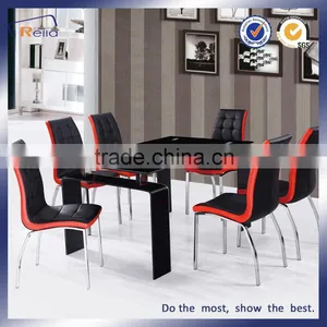 Latest Designs Dining Table Modern Tempered Glass Dining Table thumbnail-1