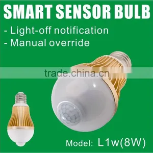 LED Light Bulb With Motion Sensor, Light-off Notification & Manual Override(Model: L1w) thumbnail-1