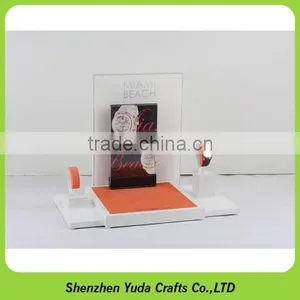 Elegant Design Vertical Wooden Wrist Watch Stand Holder Branded Mdf Watch Display thumbnail-1