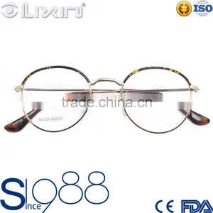 High Quality Round Optical Prescription Glasses Frames Retro Gold Metal Eyeglasses Frame 66JG004 thumbnail-2