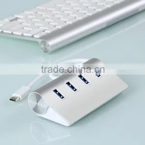 Aluminum Casing NEW USB 3.1 Type C to 4 Ports USB 3.0 HUB thumbnail-3