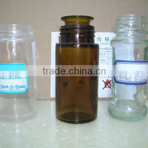 Different Size Amber and Clear Spice Glass Bottles thumbnail-1