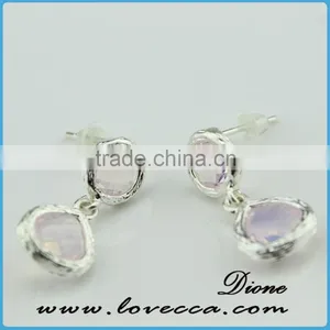 Alloy Copper New Coming Glass Stone Earrings thumbnail-6
