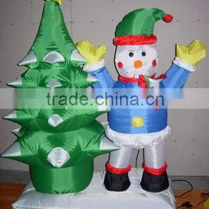 Inflatable Christmas Tree With Snowman Christmas Decorations thumbnail-1