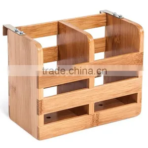 BH005 XiXi Bamboo Flatware Caddy Organizer thumbnail-3
