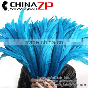 Leading Supplier CHINAZP Wholesale Colored Turquoise Chicken Fully Dyed Roosters Feathers for Fashion Show thumbnail-1