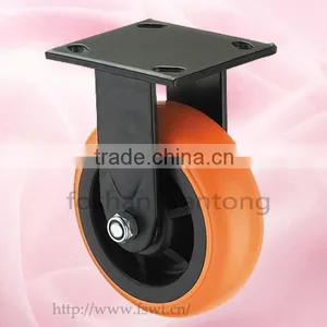 Double Steel Bearings 8" Heavy Duty PU Caster Wheel For Trolley thumbnail-4
