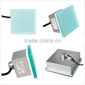 Outdoor Waterproof IP67 Led Brick Tile Light Frosted Glass Cover Walkway Paver Lights thumbnail-2