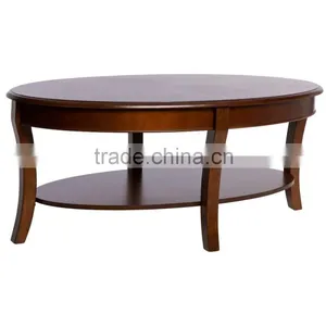 Modern Living Room Furniture Solid Wood Leg Round Table Top Coffee Table thumbnail-3
