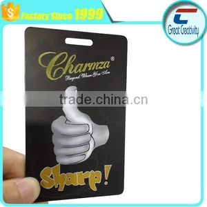Gold Foil Hot Stamping Hole/ Strip Punch Matt Finish PVC Card thumbnail-1