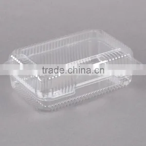 OPS Plastic Clear Clamshell Cake Container With Dome Hinged Lid Cheap Price thumbnail-1