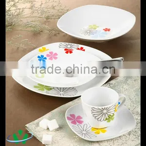 White Ceramic Square Plate For Restaurant thumbnail-1