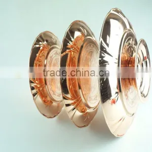 Stainless Steel Three Layer Metal Fruits Plate Flower Decoration and Clourful thumbnail-3