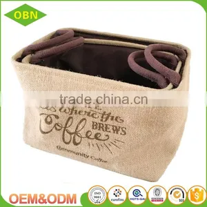 Wholesale China Customized Household Decorative Jute Storage Basket Bag for Toy Sundries thumbnail-3