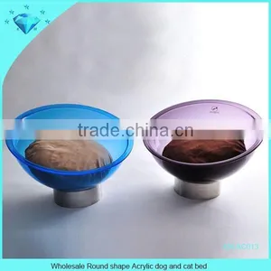 Hot Selling Large Capacity Round Acrylic Pet Bed for Two Dog thumbnail-3