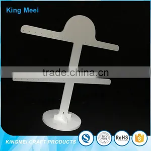2017 New Fashion Milky White Acrylic Jewelry Display Stand thumbnail-3