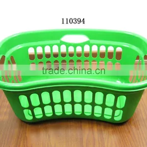 Square Plastic Laundry Basket Hamper thumbnail-1