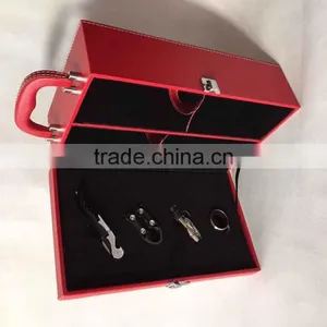 K0592-4PU Leather Wine Gift Box 2bottles thumbnail-2