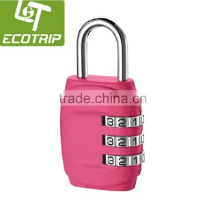 Zinc-Alloyed 3-Dial Combination Shackle Travel Security Lock thumbnail-6