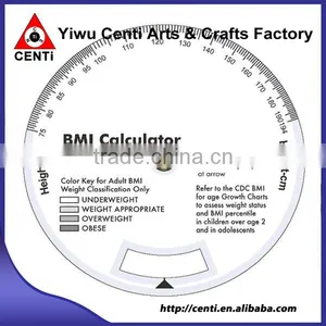 Custom Imprinted White Gloss Vinyl Plastic 3 Wheel BMI Calculator thumbnail-2