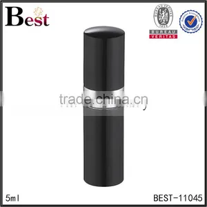 Cosmetic Packaging China 5ml Black Perfume Bottle Atomizer Mini Porkt Aluminum Outer Fragrance Perfume Glass Bottle thumbnail-1