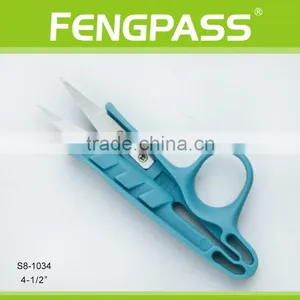 S8-1034 4-1/2" 2Cr13 Stainless Steel Blade With Plastic Handle Thead Scissors thumbnail-1