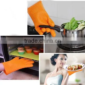 Multi Using Silicone Heat Resistant BBQ Oven Gloves for Kitchen thumbnail-6