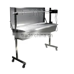 Rotating BBQ Charcocal Grill With Stainless Steel Wire Mesh thumbnail-2