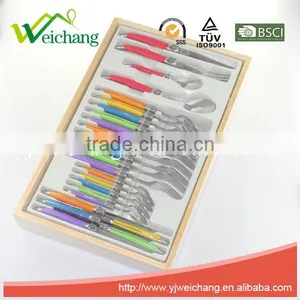 WCJ851 Wholesale Large Cutlery Set Plastic Spoon Fork Steak Knife and Cheese Knife Cutlery Set thumbnail-1