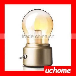 UCHOME British Retro LED Bulb Light Lamp Metallic + Glass Usb Lamp Atmosphere Rechargeable Energy Saving Night Lamp Indoor Light thumbnail-5