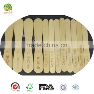 Blank Paper Wrapped Birch Wooden Ice Cream Spoon thumbnail-2