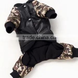 Tough Handsome FBI Lettered Winter Dog Clothes Jumpsuit thumbnail-1