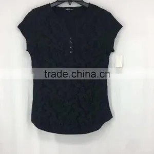 Women Cotton Lace T-shirt Stock Lot thumbnail-1