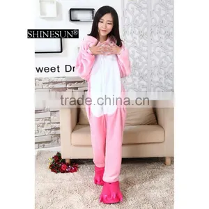 New Winter Unisex Men Women Adult Pajamas Cosplay Costume Cartoon Animal Pig Sleepwear thumbnail-6