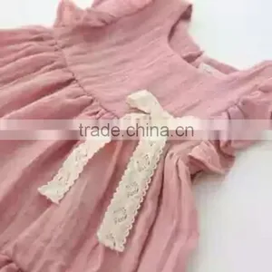 2016 High Quality Pink Latest Design Children Summer Dress for Girls thumbnail-2