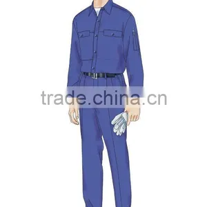 Unisex Navy Two Piece Work Uniform Coverall thumbnail-1