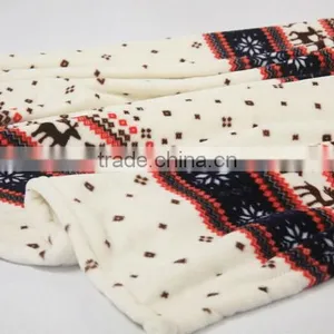 Christmas Decor Moose Pattern Printed Sherpa Blankets thumbnail-2