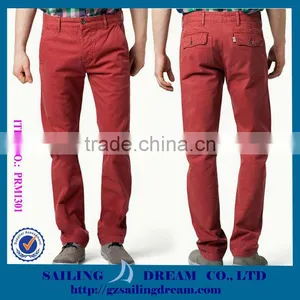China Men Apparel Burgundy Pants PRM1301 thumbnail-1