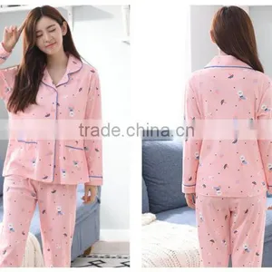 Ms Age Season Cardigan Pajamas Women Long Sleeve Cotton 2017 New Leisurewear Suit Factory Wholesale Casual and Comfortable thumbnail-6