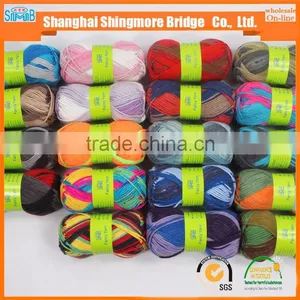 Knitted Yarns China Supplier Cheapest Wholesale Oeko Tex Certified 100% Acrylic Yarn, Space Dyeing Multicolor Yarn for Scarf thumbnail-6