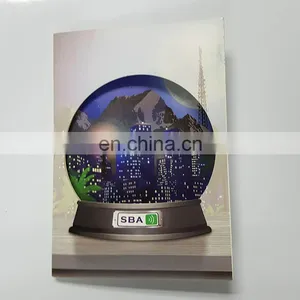 Artificial Custom 3D Display Decoration Handmade Greeting Card With Led Light thumbnail-1
