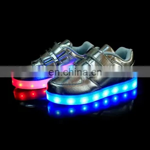 Factory Wholesale Led USB Charge Shoes Children Kids Casual Shoes Led Sneakers for Boys Girls thumbnail-1