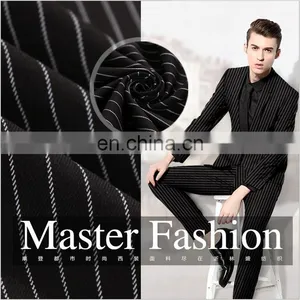 Polyester Viscose Blend Shrink Resistant Stripe Suiting Fabric thumbnail-1