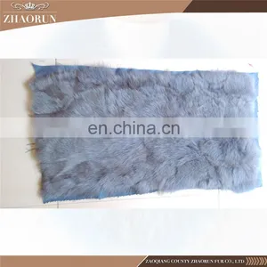 100% Real Fox Fur Plate / Dyed Color Fox Fur Skin Plate For Clothes & Garments thumbnail-1