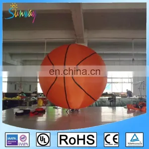 OEM Flying Inflatable Basketball Advertising Balloon 2m Inflatable Basketball Model for Party thumbnail-2