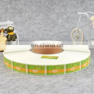 China Manufacturer Wholesale Reel Colorful Paper Sticker /adhesive Roll Label for Food Packaging thumbnail-1